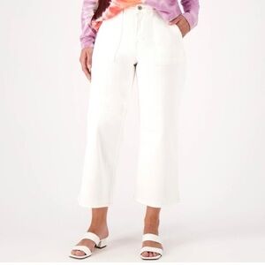 Logo by Lori Goldstein Wide Leg Jeans Women’s Size 8 Tall High Rise‎ White